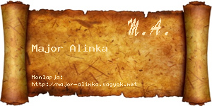 Major Alinka névjegykártya